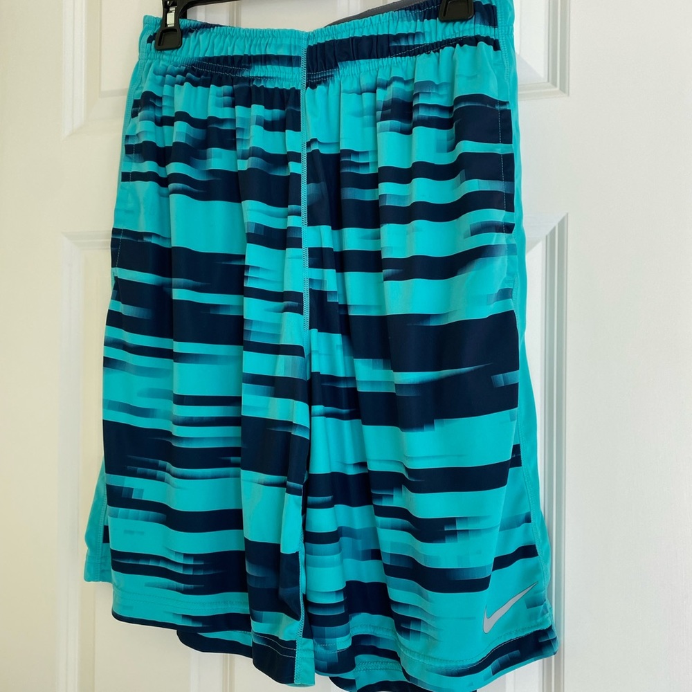 Men’s Nike Aqua Patterned Dri Fit Shorts